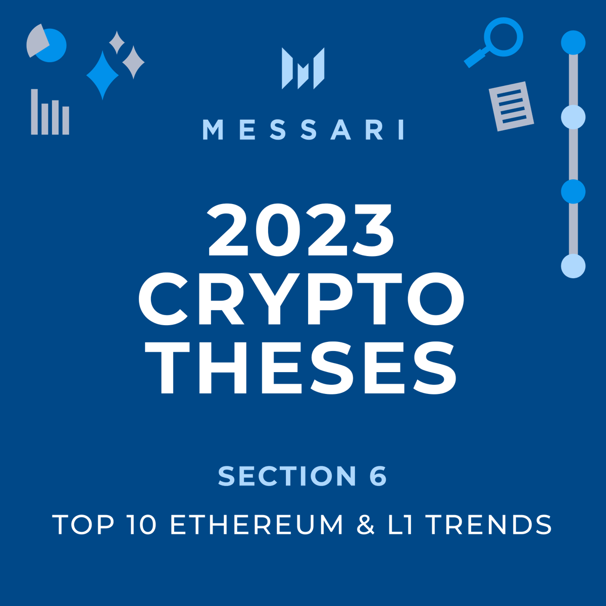 MessariCrypto's tweet photo. No news is good news! While the crypto market was rife with drama, #Ethereum and other L1s continued to build, highlighted by the success of The Merge.

Get an in-depth look at #Ethereum and competing L1s by listening to Section 6 of #Theses2023 ⬇️ https://t.co/VRja1fcaCm