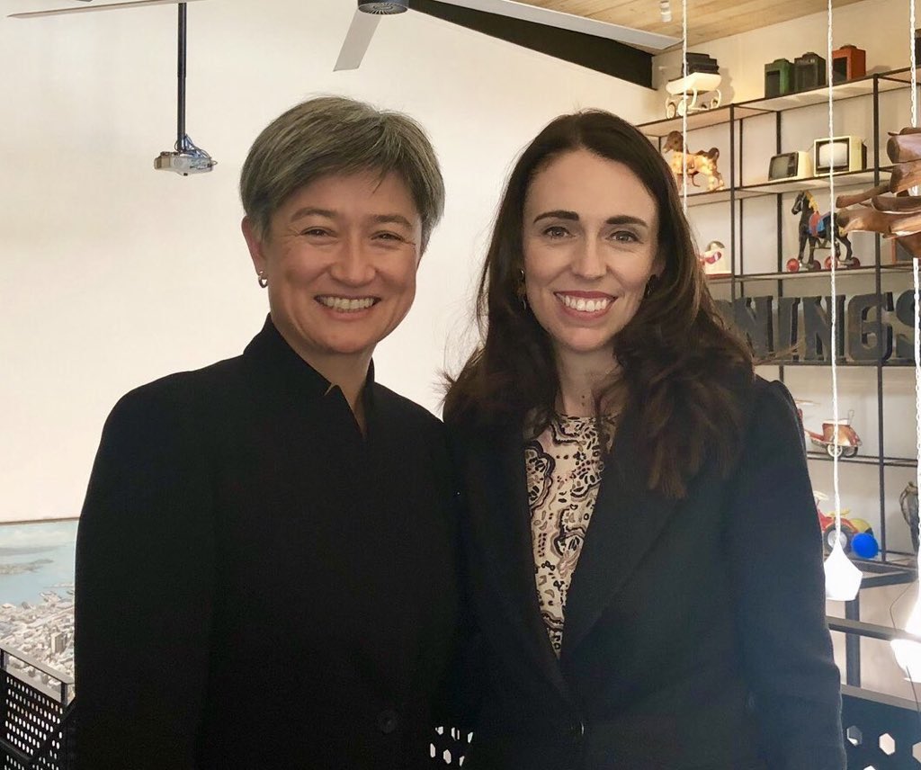 SenatorWong's tweet photo. My best wishes to NZ Prime Minister @jacindaardern.

Jacinda brought strength, compassion and kindness to leadership, gaining the admiration of so many around the world. You are a source of inspiration to me and many others.

Australia thanks you for your service and friendship. https://t.co/rYyWkqSVSr