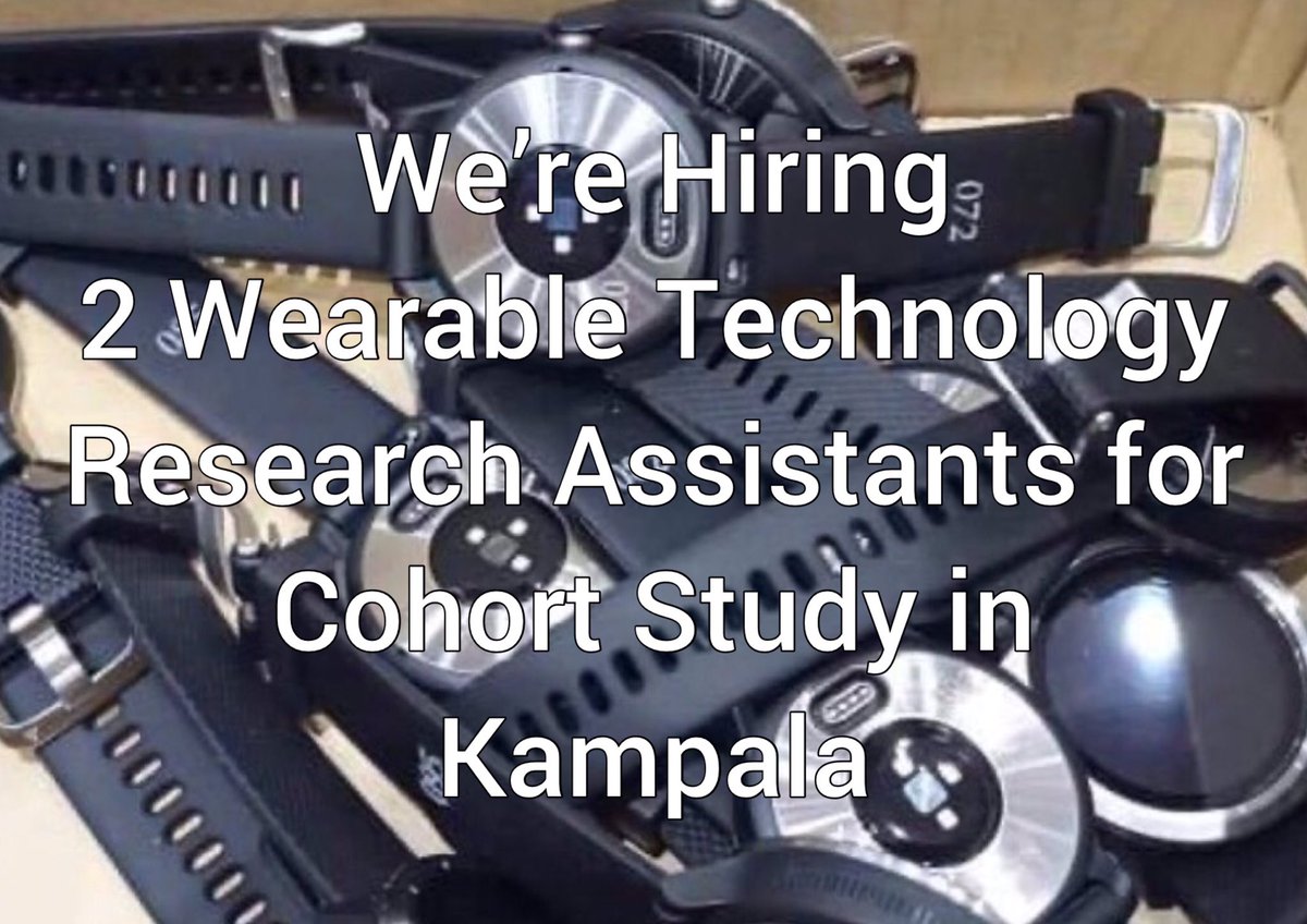 MHSwahn's tweet image. We’re hiring! We’re recruiting for 2 Wearable Technology Research Assistants for NIH funded cohort study on #mentalhealth in #Kampala, #Uganda 🇺🇬🌍 Interviews begin Feb 19th.
➡️ drswahn.com/post/we-re-hir… #TOPOWAproject #mhealth #hiring #wearables #research #hiringalert @MakCoCIS