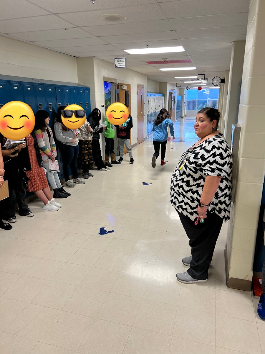 MrDelgadoSci's tweet photo. Our 6th graders run in the hallway for science! They learned how to manipulate the speed formula by measuring distance and time. Way to go @rhynesneff and @Ronnyca6112888! @NISDPatNeff @NISDMSScience #NISDMSSciencecoach https://t.co/0KVGLzgczf