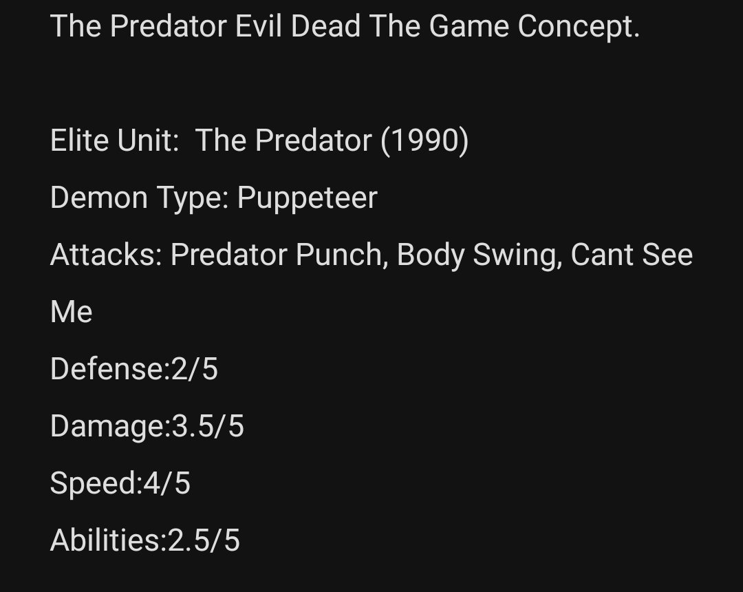 Predator For Evil Dead: The Game tweet media