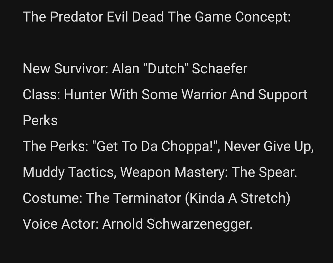 Predator For Evil Dead: The Game tweet media