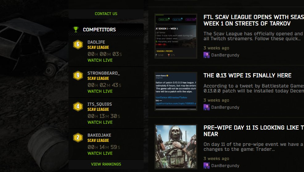 Fence.gg FTL on Twitter "Every day we get more Tarkov streamers