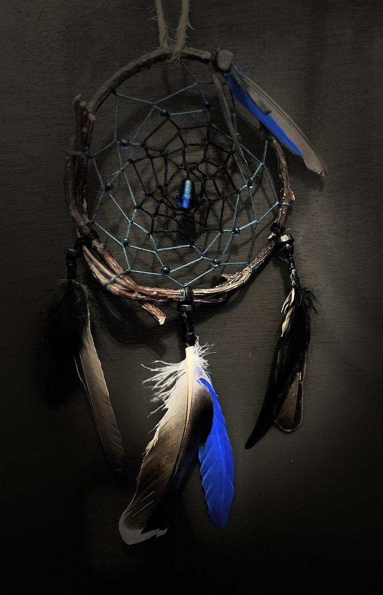 Blue Dreaming Willow Dreamcatcher #dreamcatchers #naturaldreamcatchers #traditionaldreamcatchers #fraservalley #fraservalleyhandmade #nativeart #indigenouswoman  #onlinestore #handmadewithlove #art  #dreaming #dreambig #dreamer #bohohome #bohodecor  #nature #spiritual #Pretty