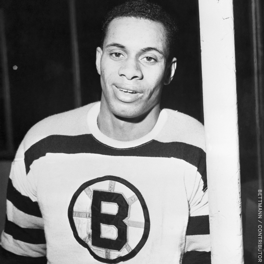 espn's tweet photo. 65 years ago today, Willie O’Ree made history by becoming the first Black player to play in the NHL 🙌 https://t.co/ulbh9zCBq9