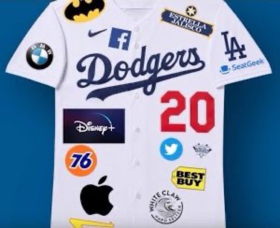 Who should the Dodgers advertising patch sponsor be?