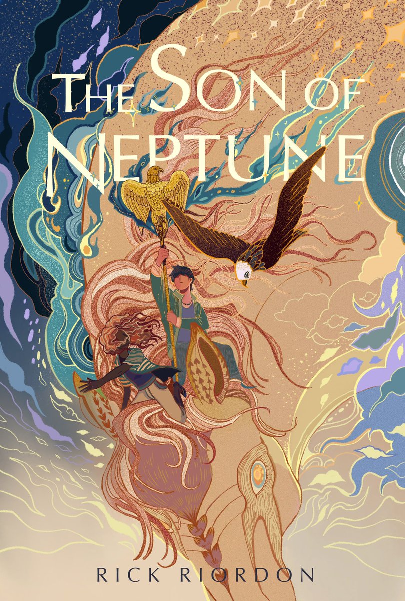 Zandraacro's tweet image. A school project: book cover redesign for Heroes of the Olympians: the Son of Neptune. Basically is just me trying to make fanarts for pjo during classes #PercyJackson