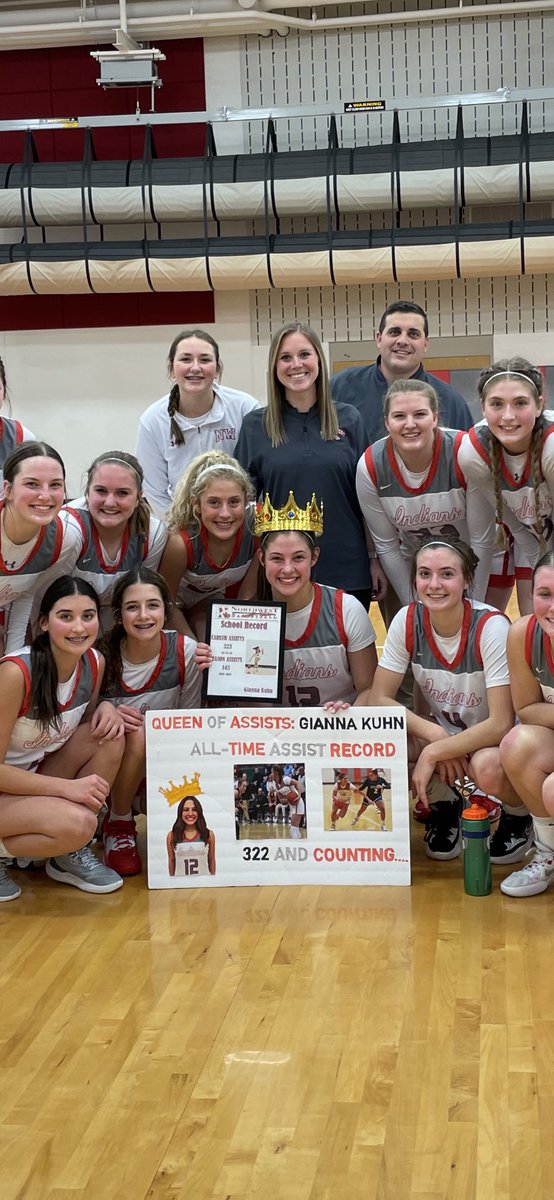 Congratulations <a href="/gianna_kuhn/">gianna kuhn</a> on becoming the all time assist leader for  <a href="/NWHSIndians/">Northwest Indians Athletics</a>   325 assists and counting.  what a great achievement!  So proud of you!!
Keep it rolling!!! ☄️🔥. <a href="/NWHSgirlshoops/">Northwest Lady Indians Hoops</a>