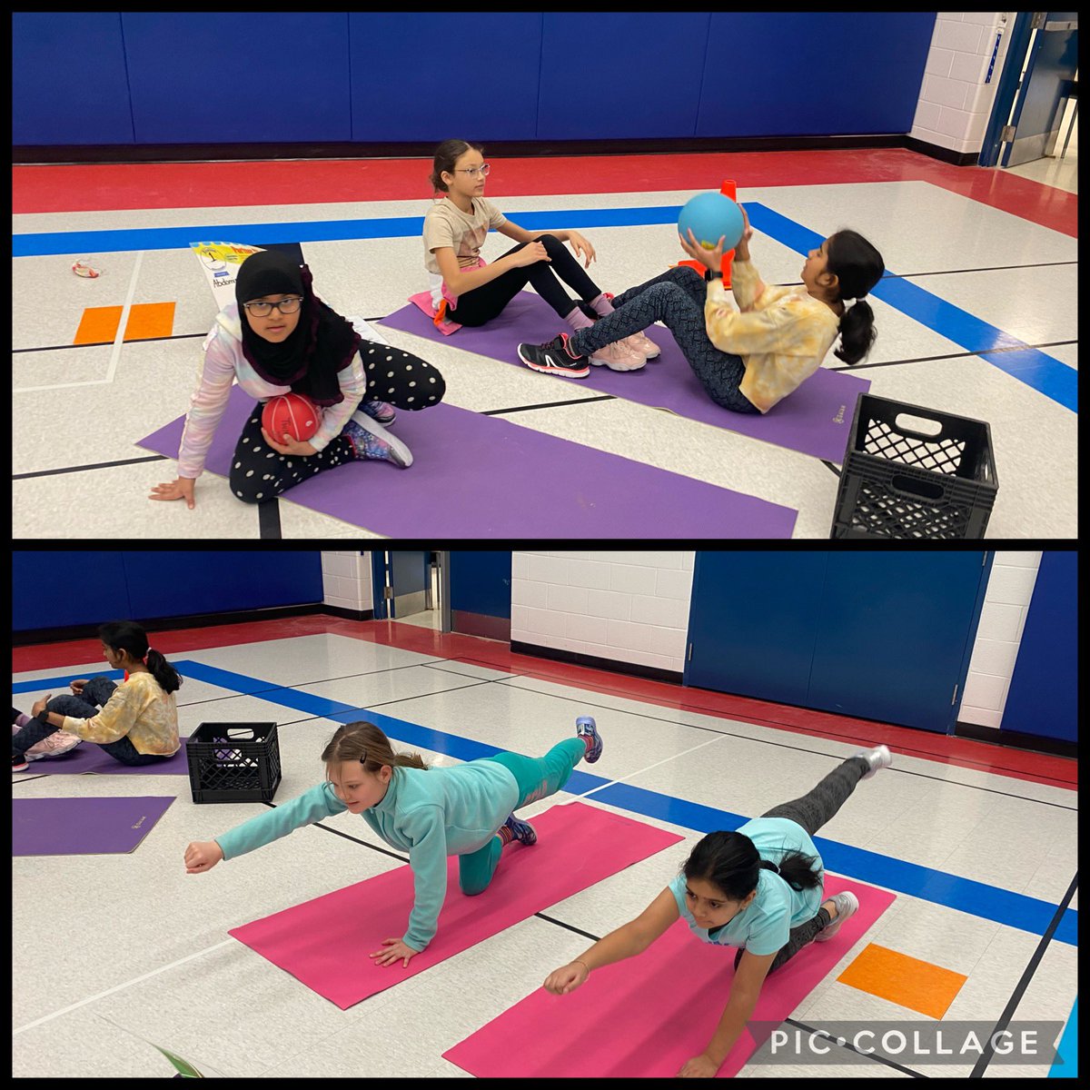 ret1974's tweet photo. #B4School fitness program started this week @MasseyStreet_PS Building a Better Body & Brain every M W F morning & learning lots @ThompsonKto12 @KirstinSchwass @Bunmiomiyale Our principal getting her lunge on w Ss @PDSBDirector @camillelogan @msmasood25 @hpe4pdsb @PeelSchools https://t.co/gurryc5dYR
