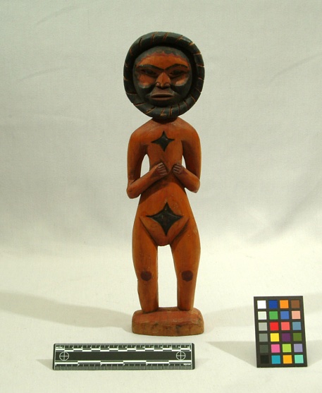 Woman Representing the Moon - a painted figure from Baranof Island/Sitka, Alaska, c. 1882 @NMNH n2t.net/ark:/65665/346…