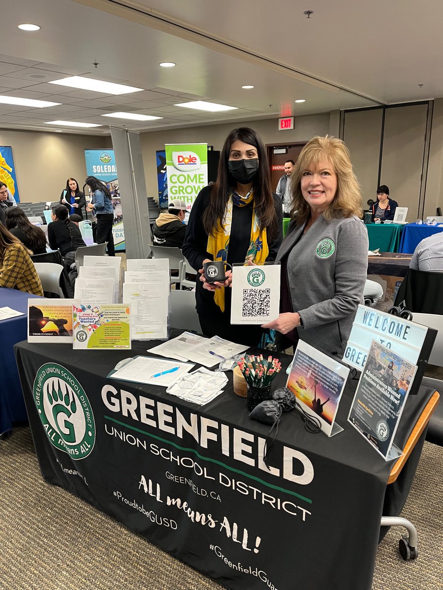 HR Department representing at our local Work Force job fair 🐻 #ProudToBeGUSD