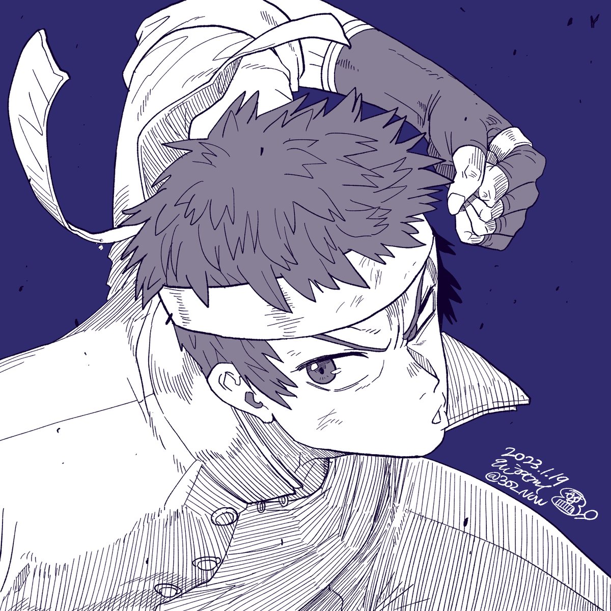 302NOW's tweet image. 킹오파 시리즈 최애 중 하나인 야부키 신고가 18년만에 최신작에 추가된 것이 반가워 그렸다.😂
#THEKINGOFFIGHTERSXV #ShingoYabuki #矢吹真吾 
#302works