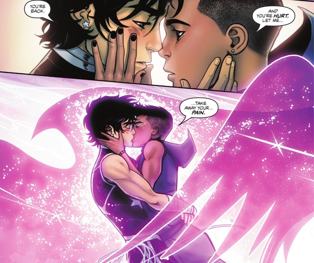 It's honestly a crime @glaad didn't nominate #TeenJustice as best comic! It literally had the best boy-on-boy relationship DC has! It's authentic, there's real love w/no rushed development, and by a team that *actually* did it cuz they cared about the boys & not for pink money