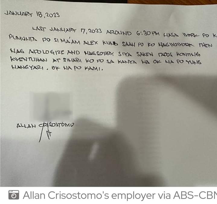 BlacerLex's tweet photo. @News5PH yung naagrabyado pa ang inutusan ng nangagrabyado na gumawa ng sulat para malinis pangalan nya? 🤣🤣 hanggang sa hulibg sandali inapakapakan ka pa rin 🤣 https://t.co/MeXUtNnGK4