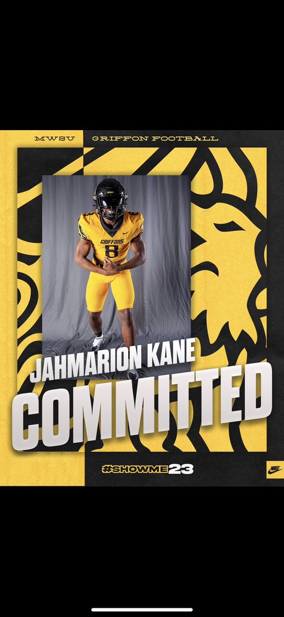 COMMITTED!! Thank you to every coach that has taken time and effort out to recruit me. With that being said I am blessed to announce I have officially committed to Missouri Western! I would like to give a big thanks to @coachpalmer @coachcunningham <a href="/EcoachJ/">Erik Johnson</a> <a href="/CoachEmoore/">Eriq Moore</a>