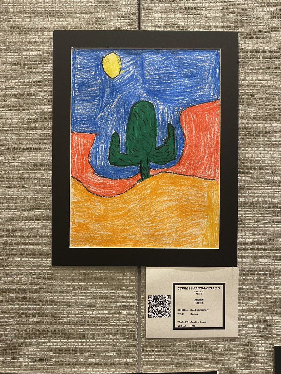 CounselorsReed's tweet photo. We are so proud of our Reed artists and our fabulous art teacher! @artwithmrsjones @ReedElementary #CFISDspirit #berrycenter #artshow https://t.co/apa2ESM3Hm