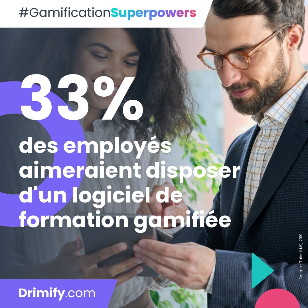 drimlike's tweet photo. #TRAINING - 33% des employés aimeraient disposer d'un logiciel de formation gamifiée #GAMIFICATIONSUPERPOWERS #GAMIFICATION https://t.co/yfHVJx5h7s