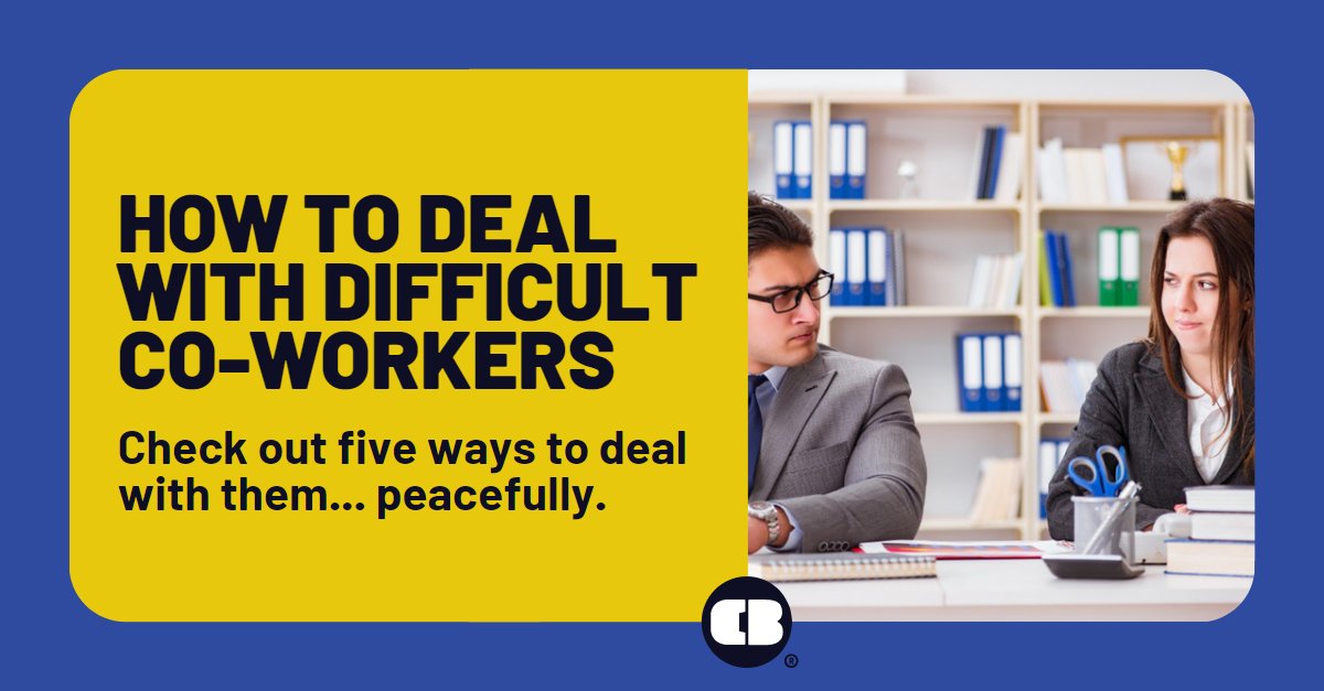 CareerBuilder's tweet image. 🙋 if you&apos;ve had to deal with a difficult coworker. Here are some top tips &amp;amp; tricks you might not have heard before on how to deal with them in an office-setting to help make your work day more enjoyable 👉 bit.ly/3GQt1sy
#workplaceculturematters #officehacks