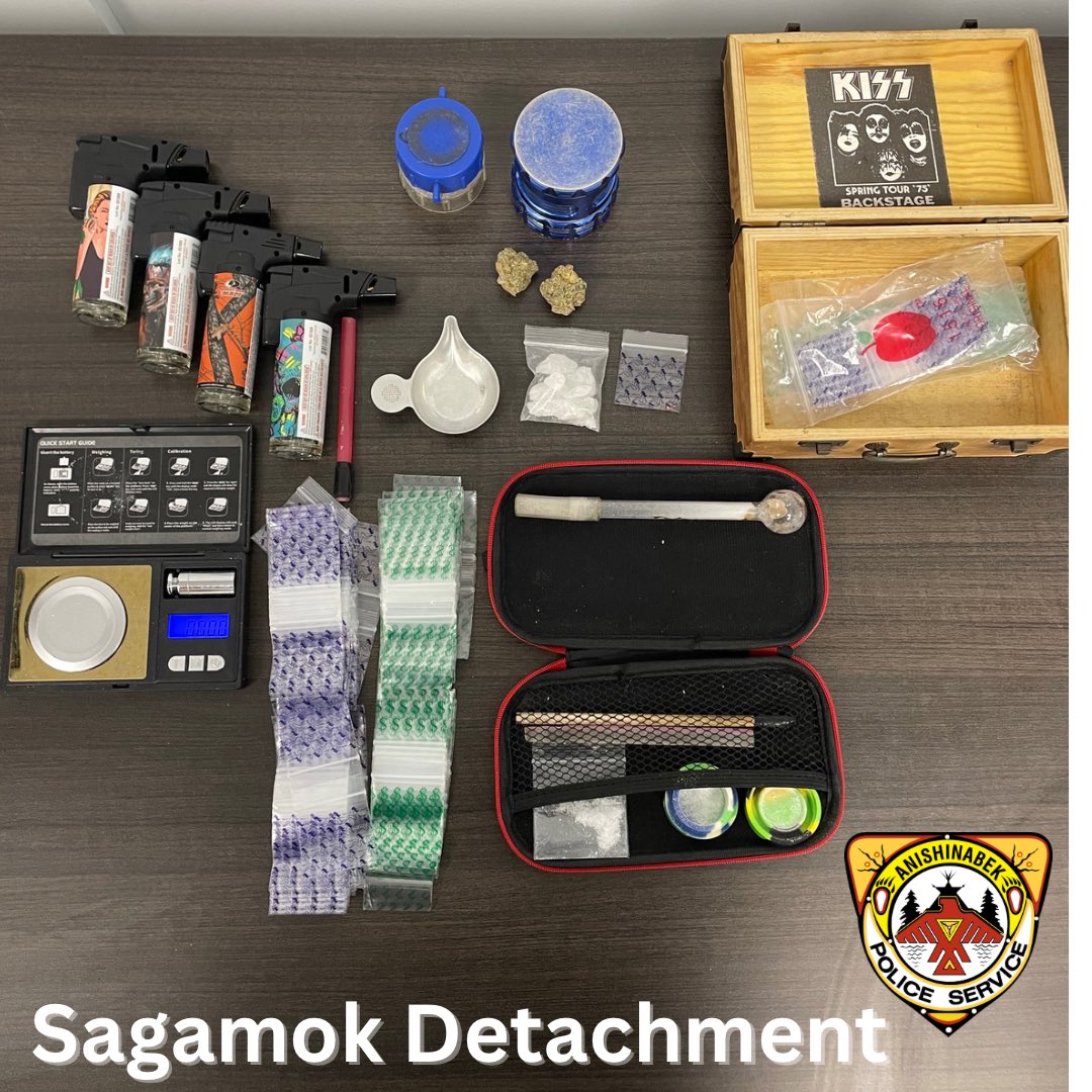 APScops's tweet photo. SAGAMOK - Officers respond to a Domestic Dispute followed by a traffic stop of the suspect. Numerous charges, including trafficking of meth, drive impaired, & assault. #IfYouSeeItReportIt #apscops #drugs #violence #charged #CommunitySafety https://t.co/AVmAokmagL