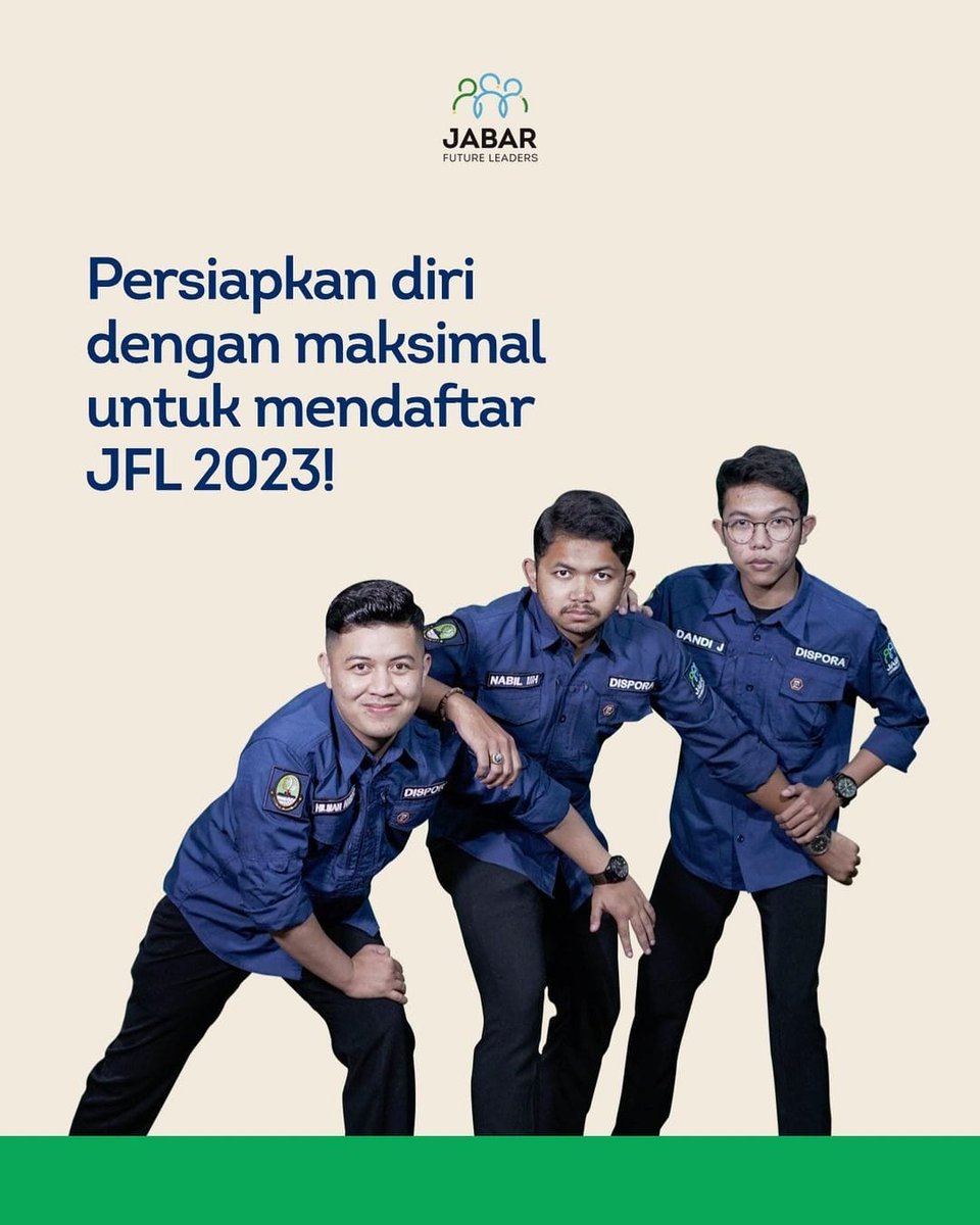disporajabar's tweet photo. Siap jadi Ajudan Milenial untuk Bapak @ridwankamil?
Pendaftaran akan segera dibuka, jadi ini saatnya bagi #baladpora untuk mempersiapkan diri! Yuk cek tips pendaftaran Ajudan Milenial berikut ini! Info selanjutnya follow akun @JabarFtrLdr ya https://t.co/bp3uNLecLj