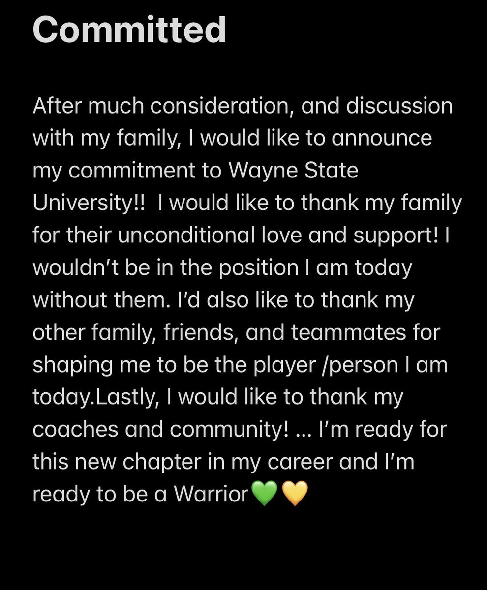 100% committed 🟢🟡 <a href="/FrankEspy/">Frank Espy</a> <a href="/Coach_Rob_WSU/">Antwon Robinson</a> <a href="/WSUWarriorsFB/">Wayne State University Football</a>