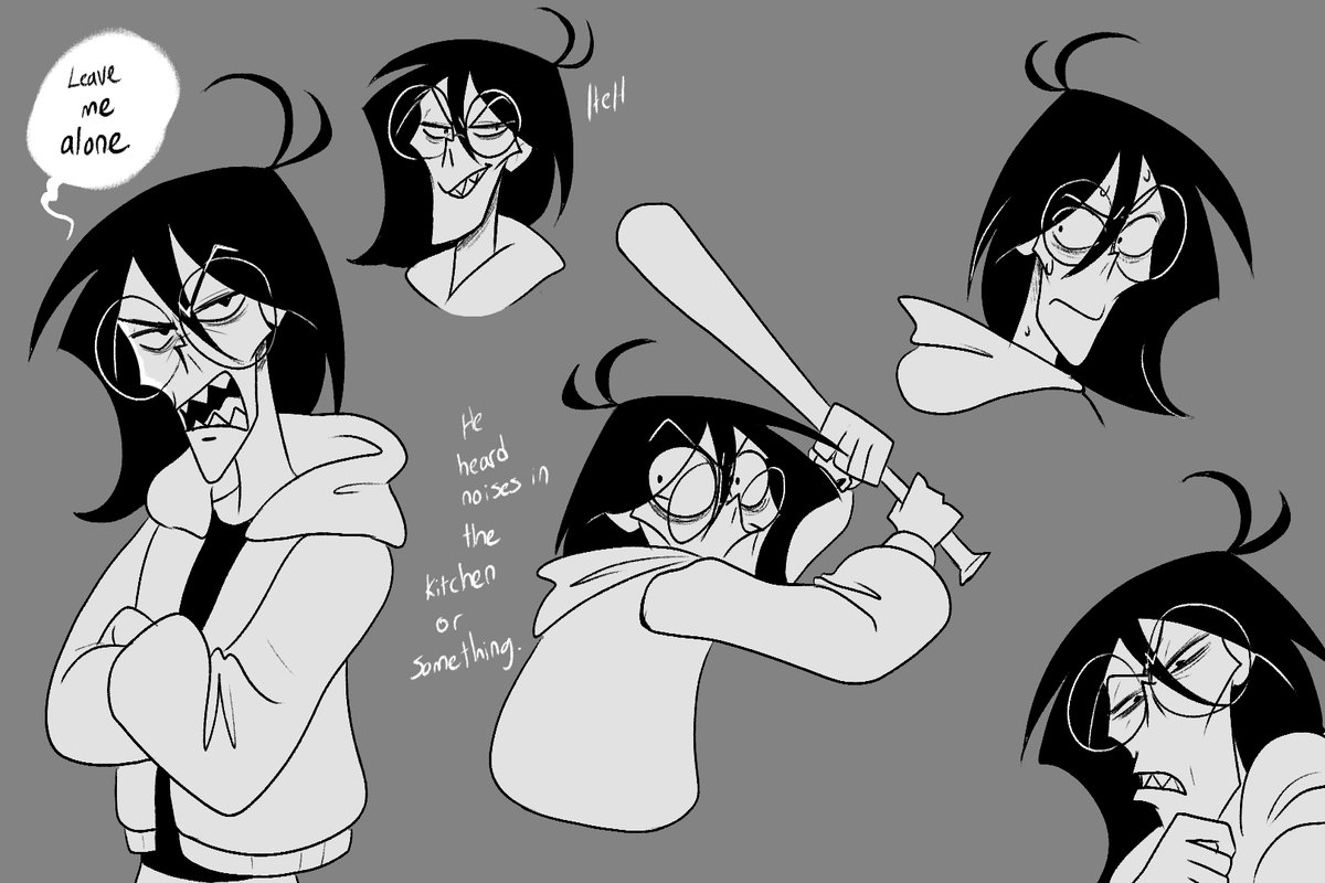 Doodles of the Bug boy. 