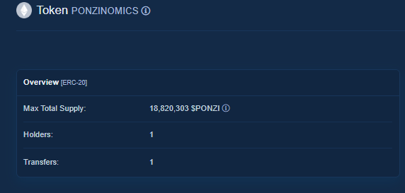 $Ponzi will soon be distributed to holders.