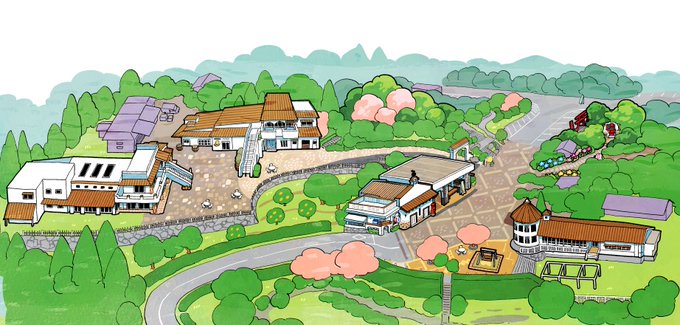 Minaコス用に福田農場の場内イラストMAPを描き下ろしました!
イラスト上では省略しちゃってるけど場内は花壇やプランターの花も綺麗ですよ～🌸
旧イベント名の #福コス タグでいろんなコス写見れます! https://t.co/dtegRTuGzo 