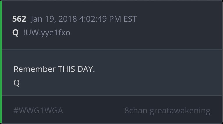 #THEGREATAWAKENING 
#NODEALS 
#NCSWIC 
#SHALLWEPLAYAGAME 
#WWG1WGA #GODSPEED #DEFCON1 
#DOITQ