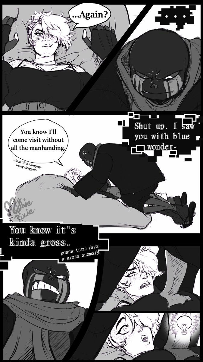 mothiepixie's tweet photo. Follow up of previous comic-

 Error takes his claim😏🤭 https://t.co/jtOIIjRUmo