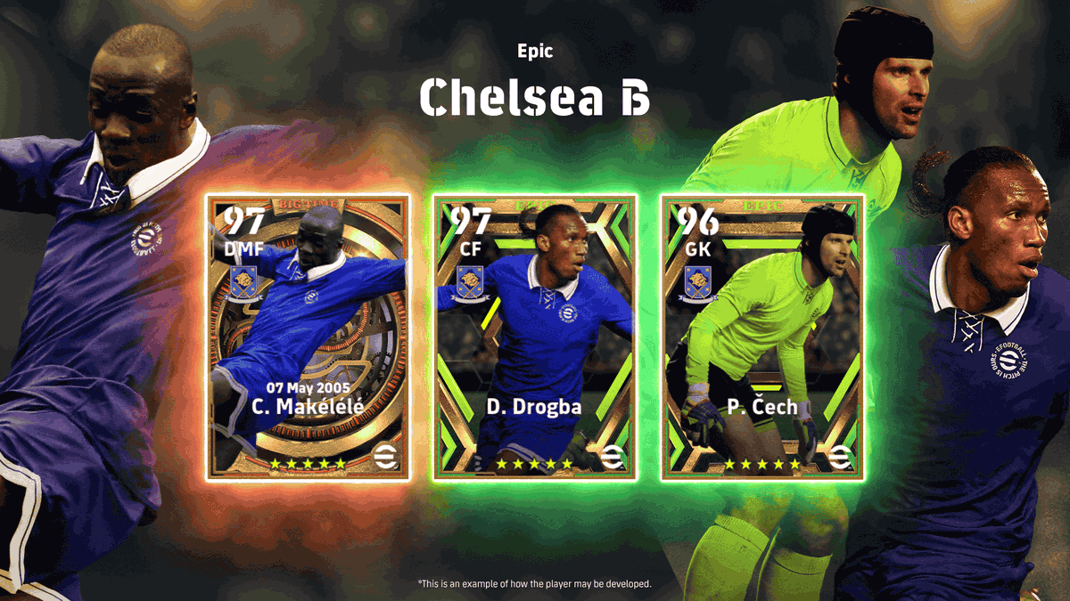 Ya disponibles las 3 leyendas de Chelsea en #eFootball2023 

🇫🇷C. Makelele BIG TIME
🇨🇮D. Drogba
🇨🇿P. Cech

Se fichan mediante monedas

#efootball23 #efootball2023mobile #eFootballアプリ #eFootball #efootballmobile #efootball2022mobile #Chelsea #ChelseaFC 

❤️y🔁se agradece