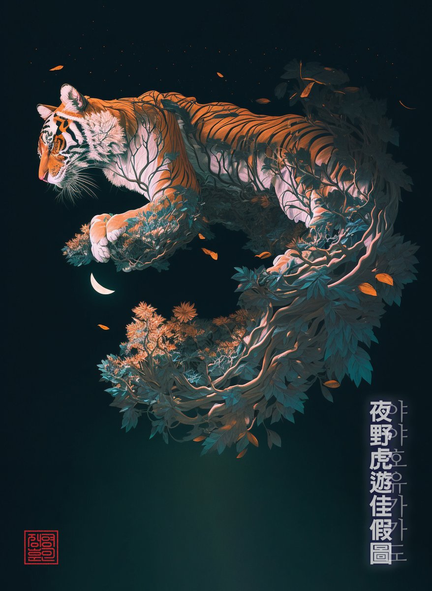 ARTIST_JYH's tweet photo. TIGER ART: YAYAHOYOUGAGADO (야야호유가가도, 夜野虎遊佳假圖)
Open Sea Release
https://t.co/rh03DNASuq
Digital Art #NFT #MediaArt #curious #surreal #mysterious #NFTArt #criptopunks #nftcommunity #nftcollection #digitalart #clubhouse #Transformer #Korea #Garden #Tiger #Zodiac https://t.co/TCMPhCWtzp