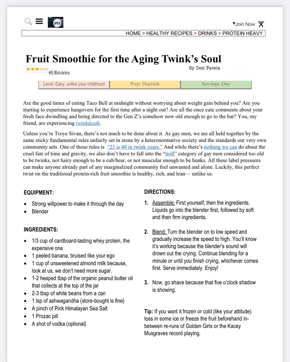 morbidgay's tweet photo. Fruit Smoothie for the Aging Twink’s Soul https://t.co/HTEOaSiN3l