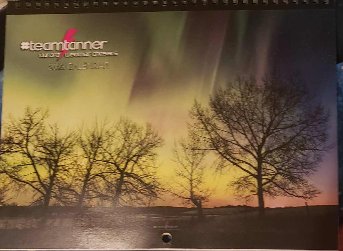 YAY! Got my #teamtanner Calendar 📅 ☺  @treetanner @dartanner Thank you! Only way I'll be able to see #aurora from B.C. for now... was a little sad mailman bent it but it's ok 👌