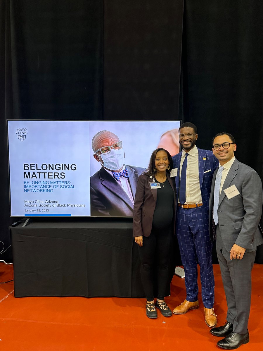 Honored to work with my @MayoClinic colleague @BVallesDoc (AZ ACP Hospitalist of the Year) and Ewoma (outstanding @MayoClinicSOM MS3) to discuss importance of networking for Black Physicians and other medical professionals. #BelongingMatters