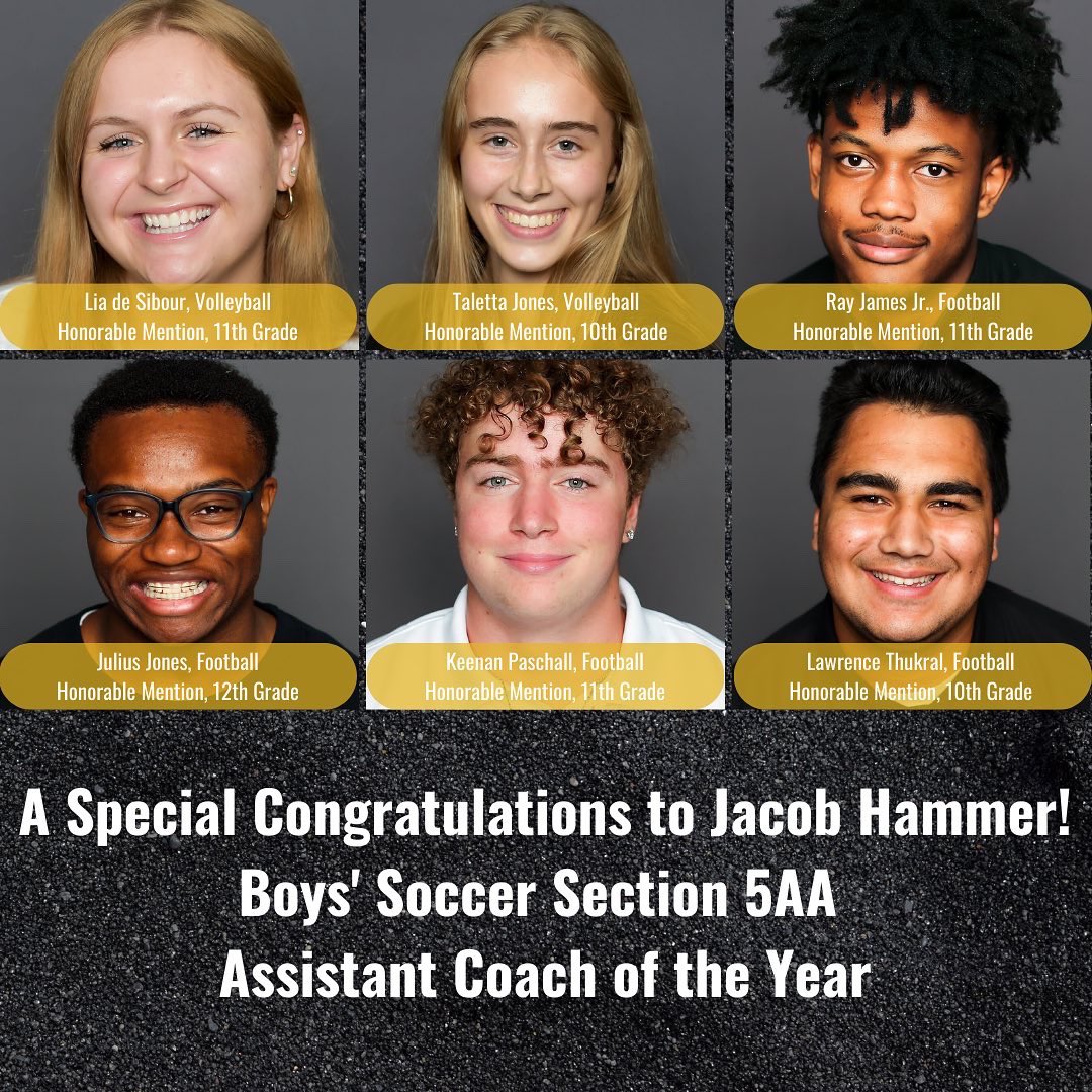 DLS_Activities's tweet image. Let’s take a look back at the fall! Check out our All Conference and Honorable Mention student-athletes! A special shout out to Jacob Hammer who was also named Section 5AA Boys’ Soccer Assistant Coach of the Year! Congratulations to all!