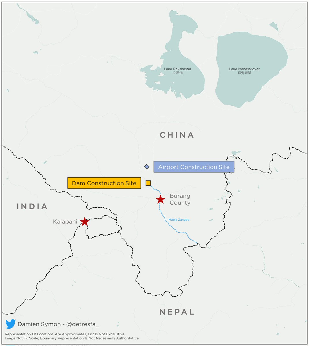 Damien Symon on X: Disputed land between #Bhutan & #China near Doklam  shows construction activity between 2020-21, multiple new villages spread  through an area roughly 100 km² now dot the landscape, is