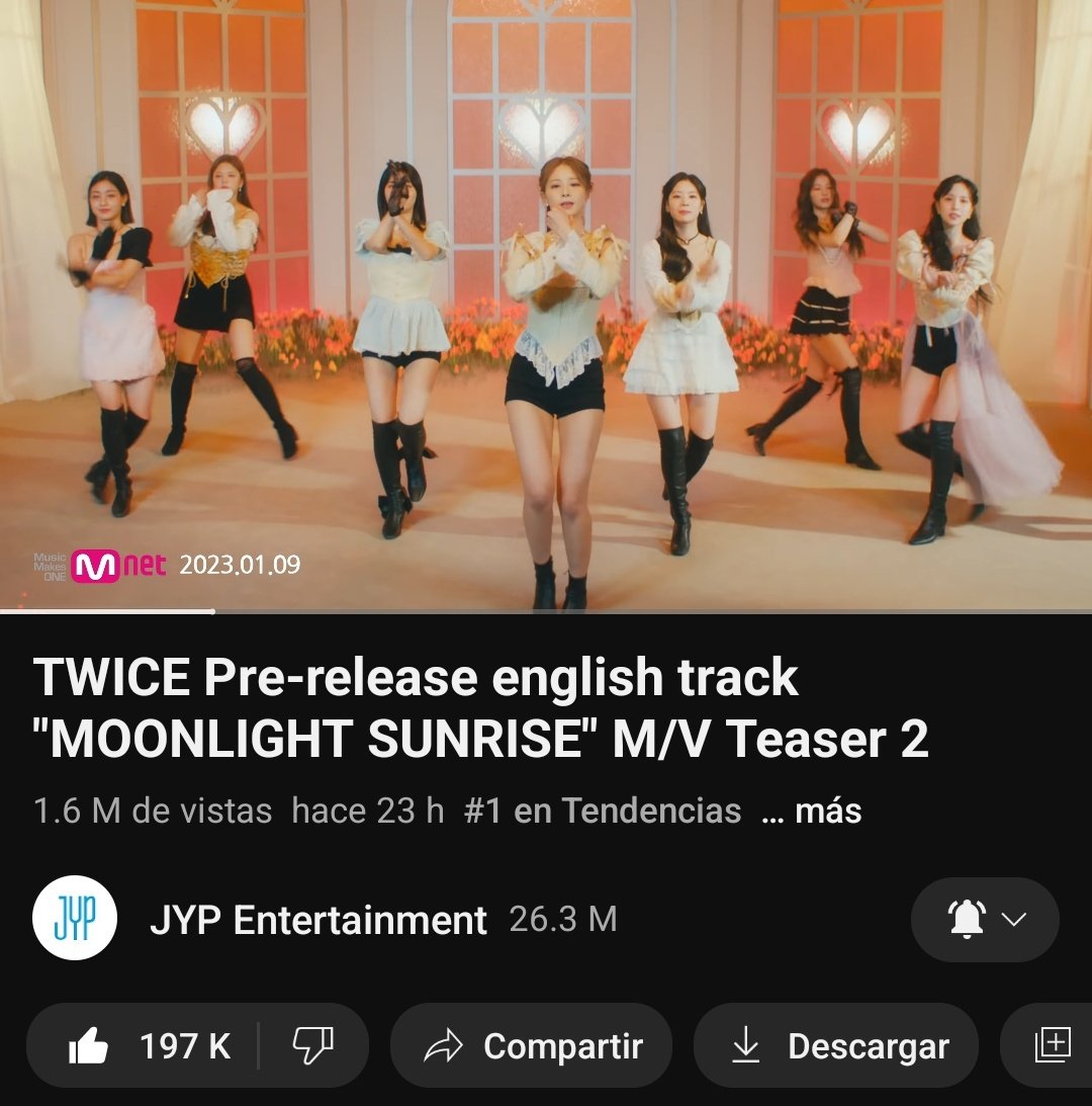 TwicePeruFC's tweet photo. #OncePeru lo estamos haciendo genial. 🎉💕

¡Ambos teaser son tendencia en YouTube! 🔥

El teaser 2 en el #1 y el teaser 1 en el #6, vamos que podemos subir aún más.  

No se olviden de preordenar y preguardar la canción... 👀🌙

https://t.co/aaWY6CdEFA

#TWICE @JYPETWICE https://t.co/J7tBn4wkTi