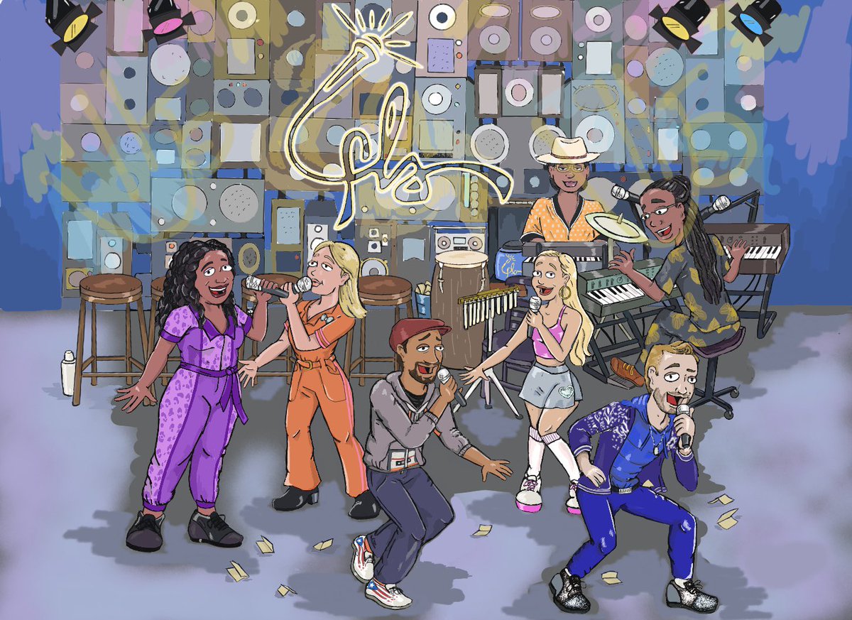This show was waaaay to phenomenal, to capture in one doodle but, I tried. 😁🎤 @freestylelove @jellyd @aneesafolds @VenetianVegas @Lin_Manuel @Hamilama @LmmFans @TeeRico_LinMan @GaleriaLin