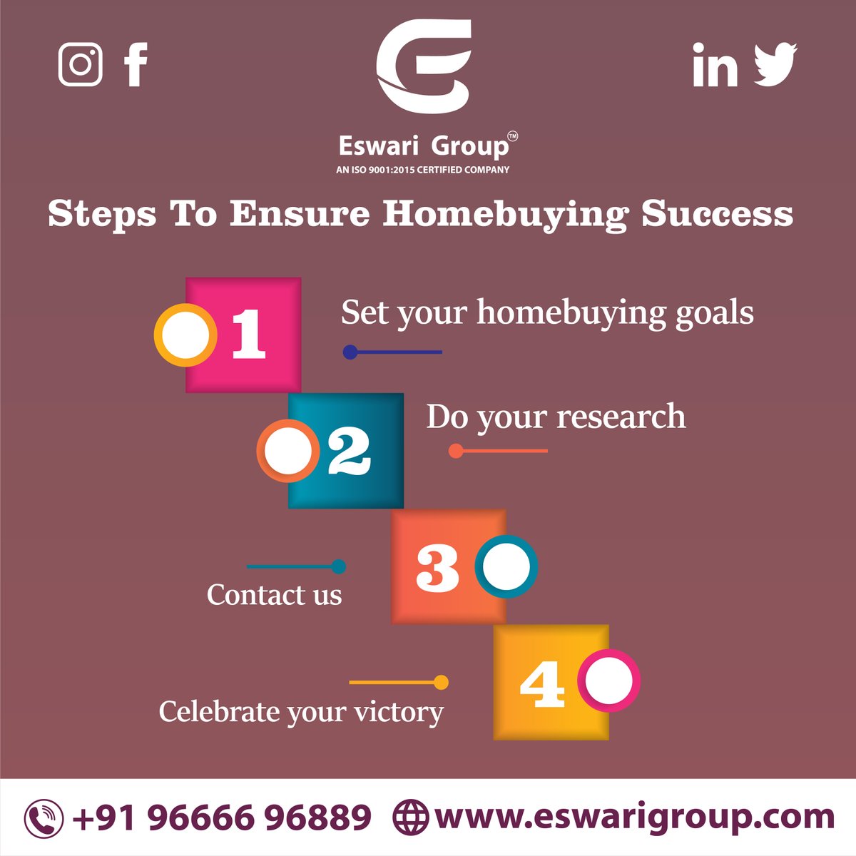 eswari_group's tweet photo. Your homebuying journey deserves to be successful. To ensure success follow these steps by ESWARI GROUP. For details get in touch with us!
Phone: 9666696889
Website: https://t.co/OI05JtxOYc
#Company #Business #Constrcuction #realestate #InteriorDesign #EswariGroup https://t.co/a2D4cmzRLC