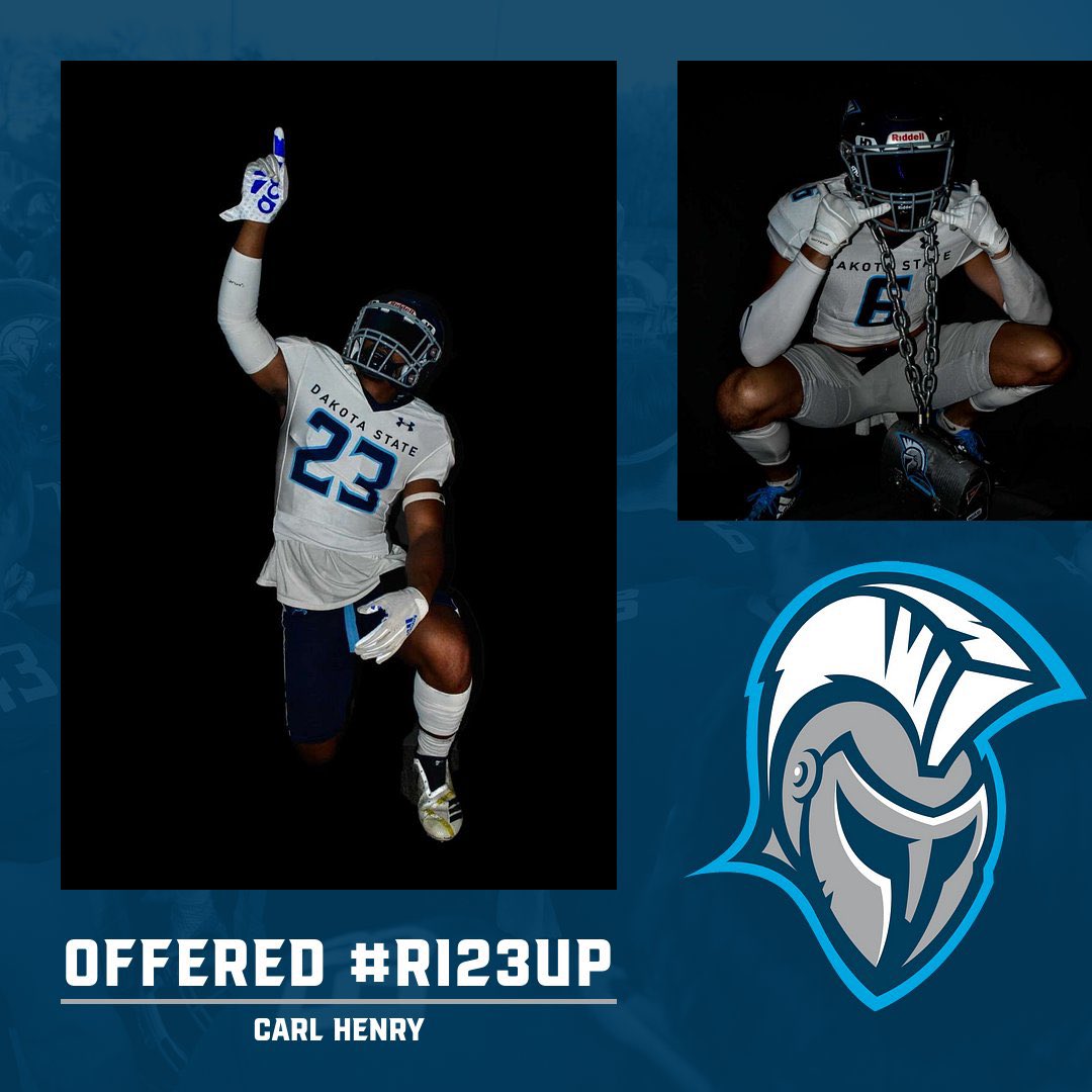 Carl Henry (@carlhenryw) on Twitter photo Beyond blessed to say I have received a scholarship offer to continue my academic and football career at Dakota State University! Thank you <a href="/CoachDieff/">Coach Dieff</a> for the opportunity. Beyond blessed to say I have received a scholarship offer to continue my academic and football career at Dakota State University! Thank you <a href="/CoachDieff/">Coach Dieff</a> for the opportunity.