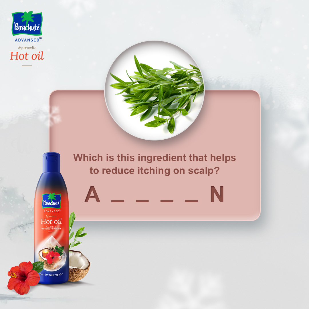 Post your answer in comment along with the hashtags #ParachuteAdvansedHotOil #WinterHaircare

#StopWinterHairDryness #ParachuteAdvansedHotOil #HotOil