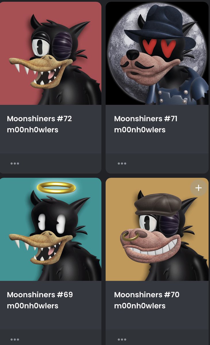 <a href="/beachkillaNft/">beachkilla</a> <a href="/M00nH0wlers/">MoonHowlers</a> <a href="/MoonShinersNFT/">MoonShinersNFT</a> Cooked a few. Still got some more work to do