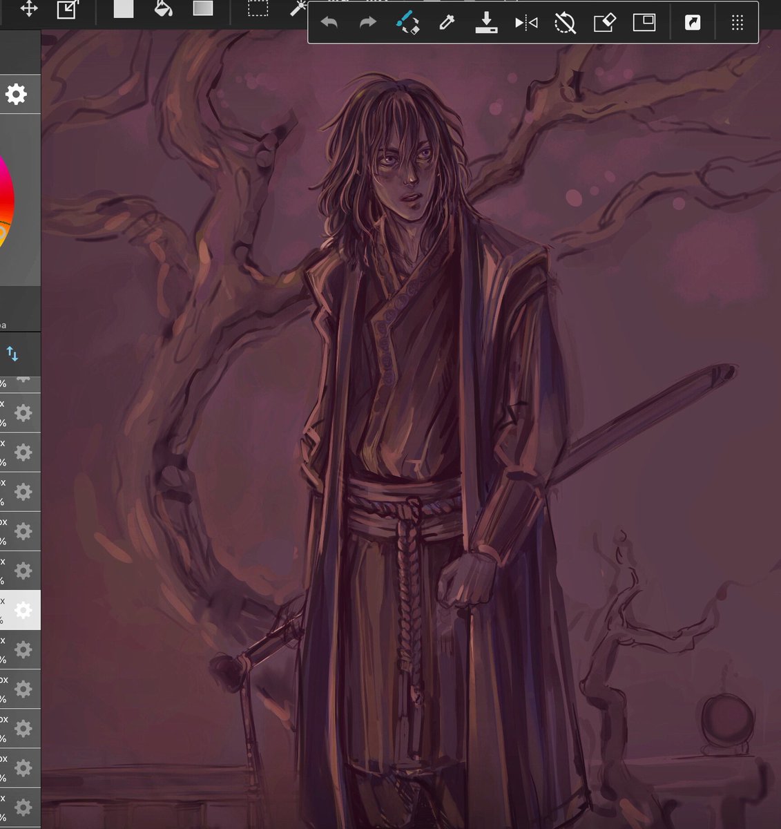 AleksStarling's tweet photo. I train myself in working with color (well, almost with color), I need to get out of my comfort zone https://t.co/942PnqYiVR