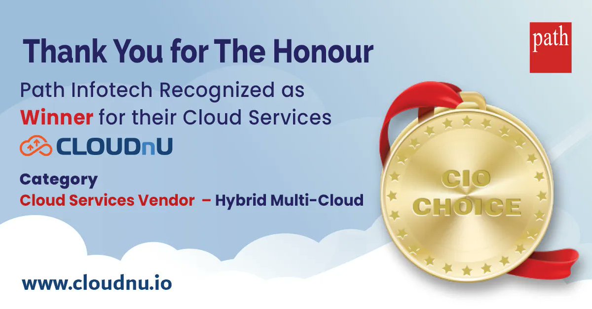 PathInfotechLtd's tweet photo. What a Great Way to Start the Year!
We are thrilled to share that we have #won #CIO Choice 2023 for #Hybrid #MultiCloud under the category of #CloudServices Vendor. It is truly an honor to receive this #award.
#CIOChoiceAwards #hybridcloud #CIOwinner #ciochoice https://t.co/QxbLloeULd