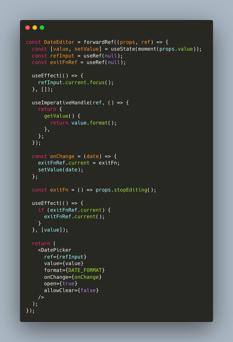 SreekarMouli98's tweet image. Day 7 of #100DaysOfCode 

- Implemented #antd date picker for #aggrid table (Ledger table)  🚀
- Added standardization for dates which includes a global format as well as timezone management

#newworld2023