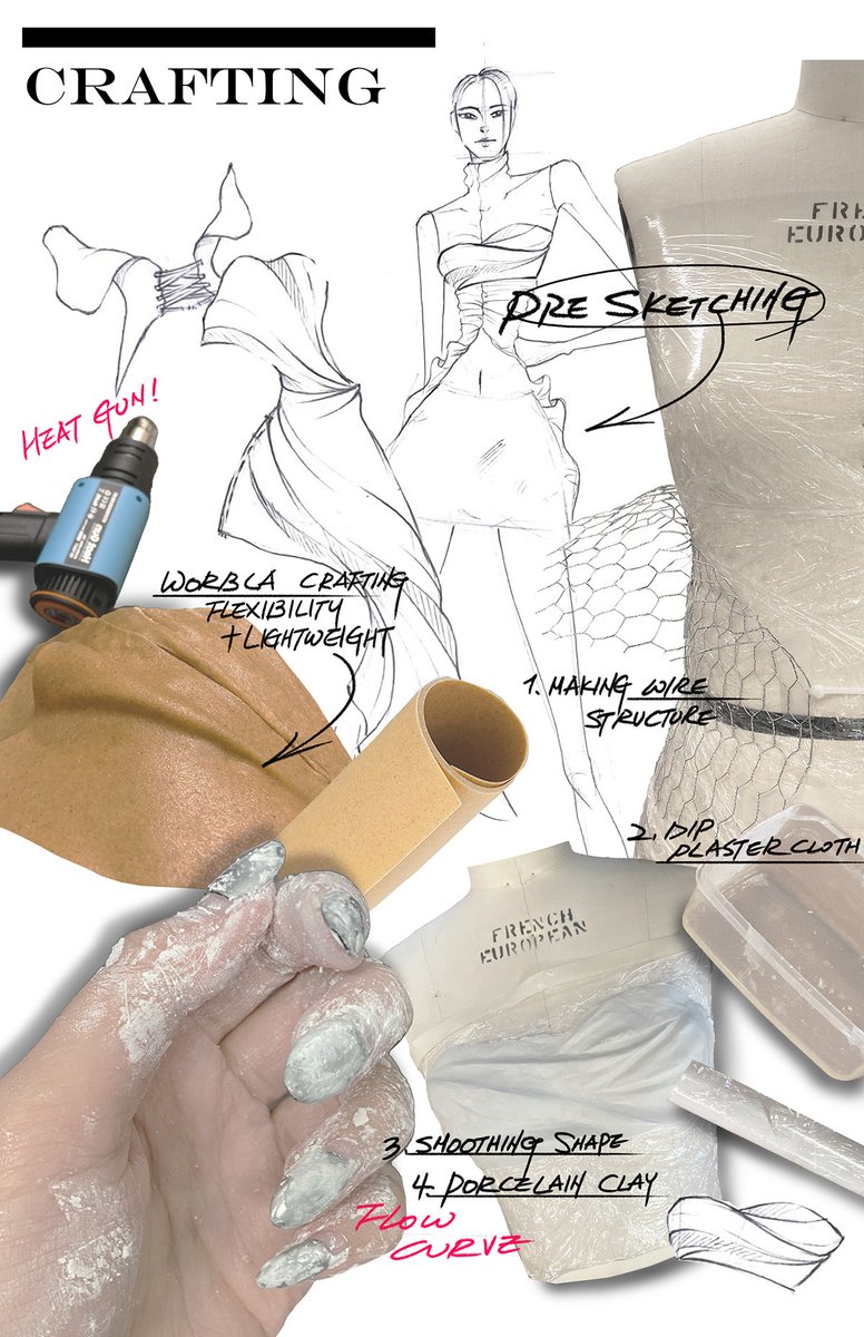 FIDM's tweet image. &quot;My DEBUT 2023 collection features taffeta, organza, spandex, nylon fabric with four different colors starting as from white to yellow, pink, and blue finishing as white.&quot; - FIDM Adv. Fashion Design Student, HyeRin Lee bit.ly/3XGAsZQ