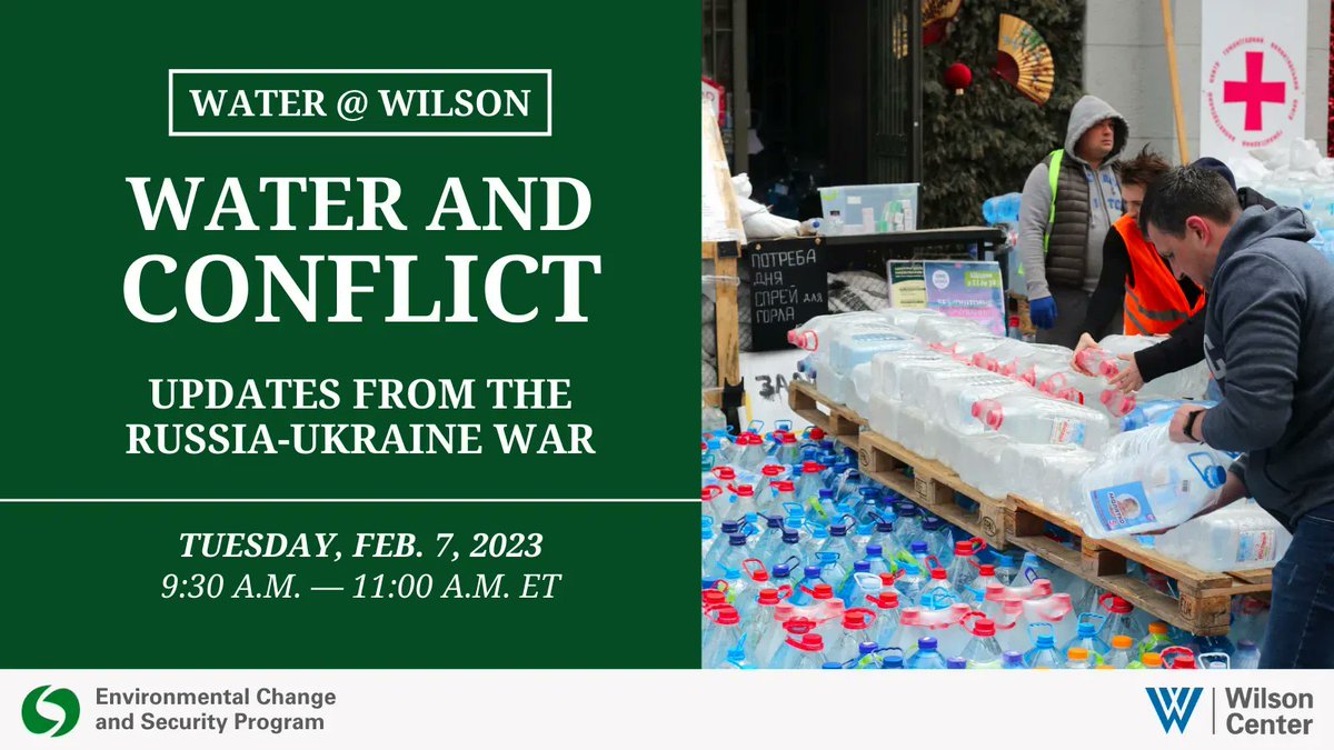 [EVENT] Join <a href="/NewSecurityBeat/">New Security Beat</a> and <a href="/kennaninstitute/">Kennan Institute</a> next week for a conversation on #Russia’s attacks on civilian infrastructure and how the international community can support #Ukraine’s efforts to rebuild and modernize its water infrastructure. RSVP: buff.ly/40miiPp