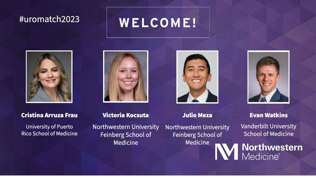 The Northwestern Medicine Department of Urology is delighted to announce the newest additions to the team! 🎉 @c_arruzafrau @VKocsuta @julioandremeza Evan Watkins @UrologyMatch @AmerUrological @Uro_Res @UroResidency @NM_Andrology @EndourologyNm #uromatch2023 #Match2023