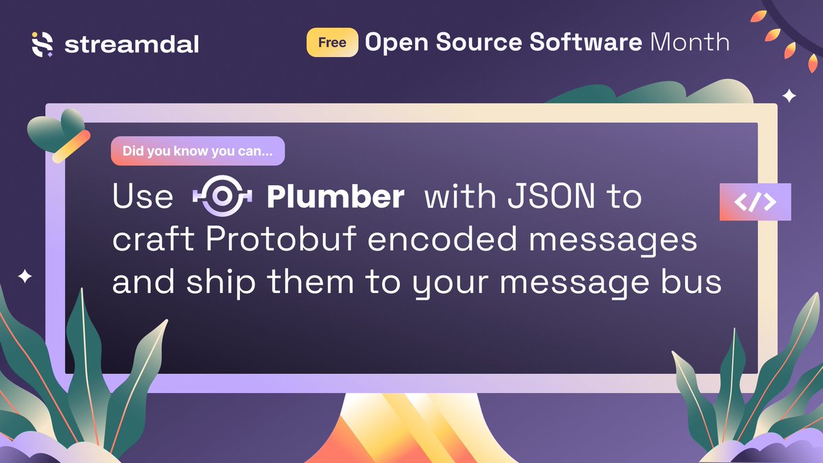 streamdal's tweet photo. Here comes a #Plumber Fact 🔍
https://t.co/uypTyi3kdw
#FOSSFeb #SDPM #EventDriven #JSON #Protobuf #MessageBus https://t.co/kh6wMnhi8J